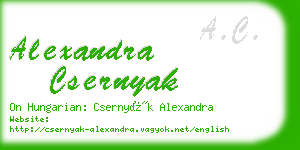 alexandra csernyak business card